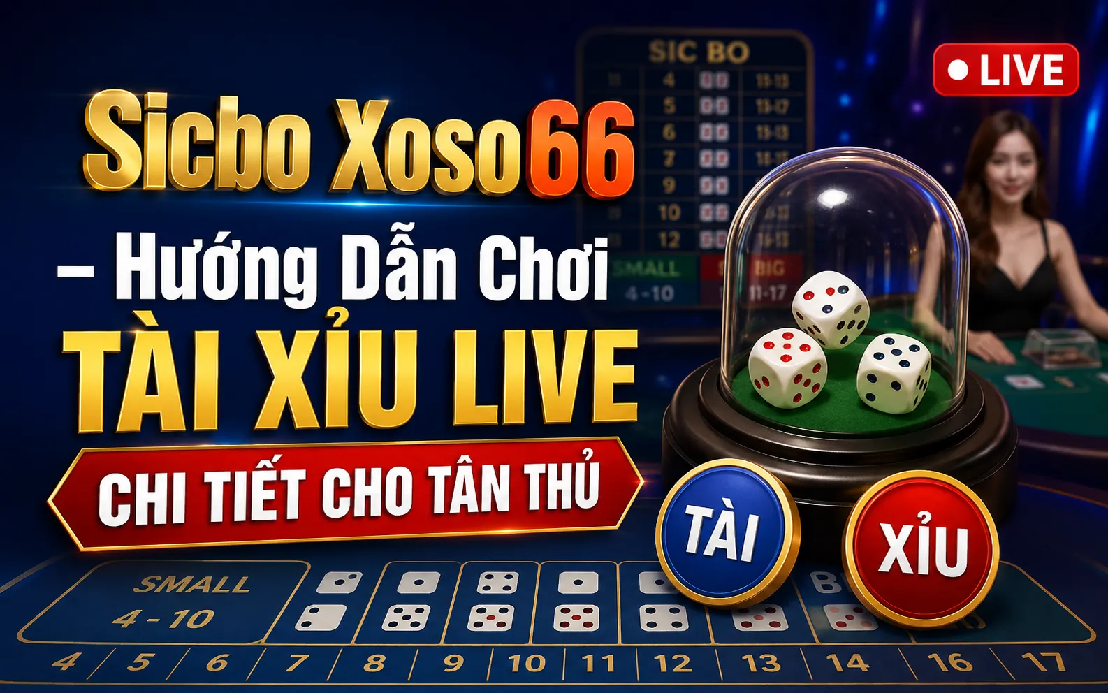 Sicbo Xoso66 – Hướng Dẫn Chơi Tài Xỉu Live Chi Tiết Cho Tân Thủ